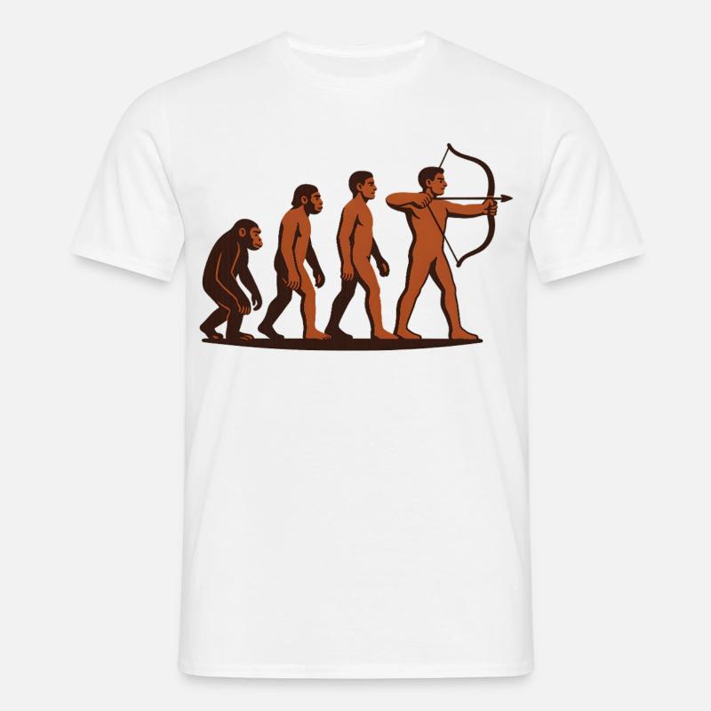 Evolution Bogenschießen Bogen Ziel Bogenschütze - Männer T-Shirt - Weiß