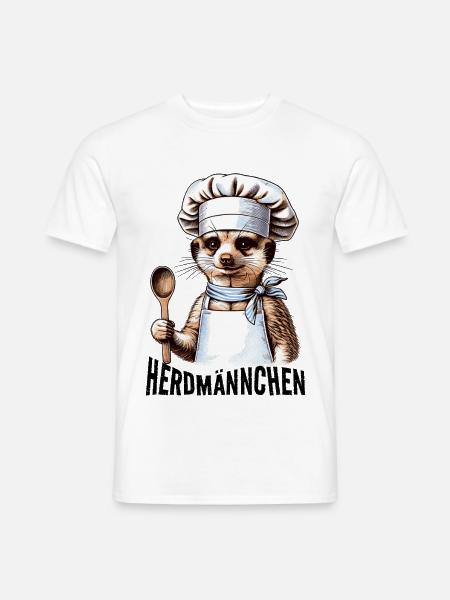 Herdmännchen Erdmännchen Koch Geschenk Lustig - Männer T-Shirt - Weiß