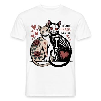 Chats du Chaos éternel - T-shirt homme - blanc - Devant - AI Model Male 178 dark (178cm)