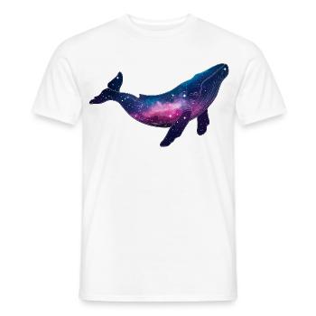 Bisexual Bi Whale Queer Galaxy Whale Space - Men's T-Shirt - white - Front - AI Model Male 178 dark (178cm)