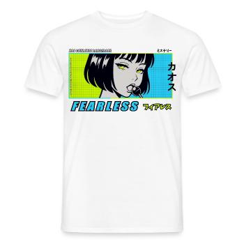 Fille d’anime avec sucette - T-shirt homme - blanc - Devant - AI Model Male 178 dark (178cm)