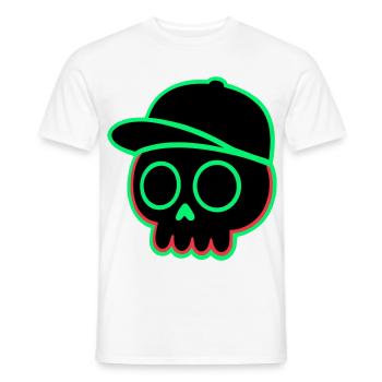 Neon Schädel Cap - Männer T-Shirt - Weiß - Vorne - AI Model Male 178 dark (178cm)