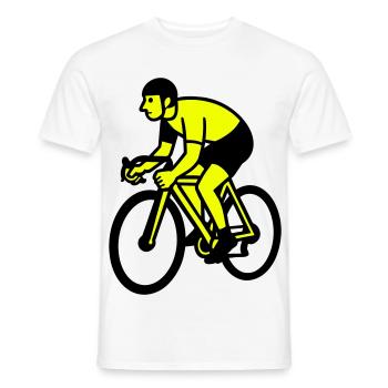 Neonrad Silhouette Radfahrer - Männer T-Shirt - Weiß - Vorne - AI Model Male 178 dark (178cm)