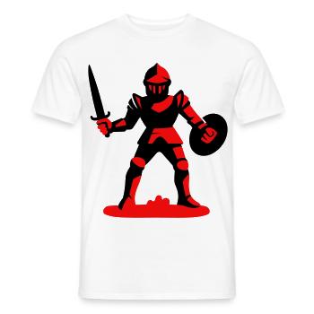 Roter Ritter - Männer T-Shirt - Weiß - Vorne - AI Model Male 178 dark (178cm)