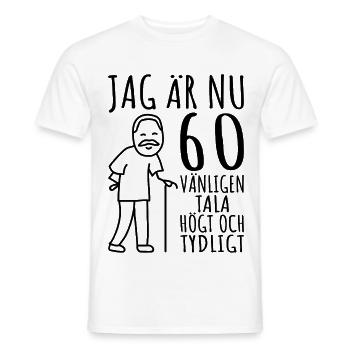 Cadeau 60ème anniversaire 60ème cadeau d’anniversaire pour homme de 60 ans - T-shirt homme - blanc - Devant - AI Model Male 178 dark (178cm)