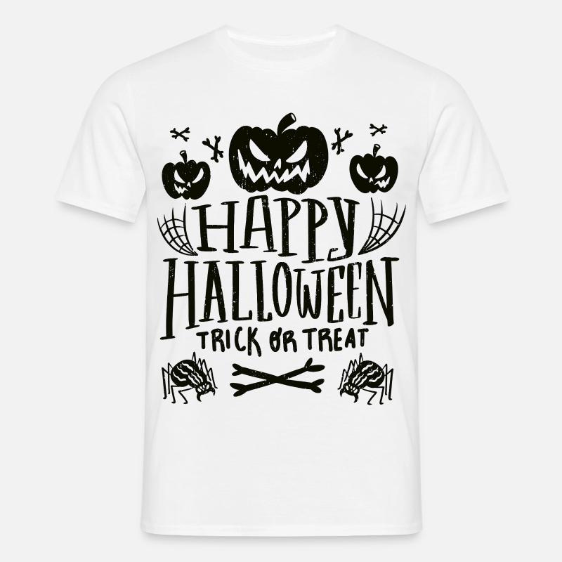 Fröhliches Halloween-Süßes oder Saures - Männer T-Shirt - Weiß