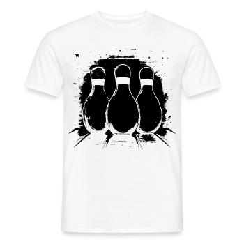 Graphiques de bowling - T-shirt homme - blanc - Devant - AI Model Male 178 dark (178cm)