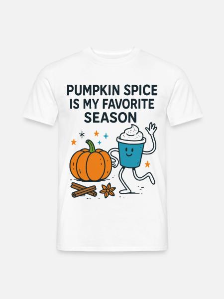 Pumpkin Spice ist mein Lieblingskaffee der Saison - Männer T-Shirt - Weiß