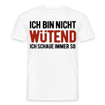 I'm not angry - I always look like this - Men's T-Shirt - white - Front - AI Model Male 178 dark (178cm)
