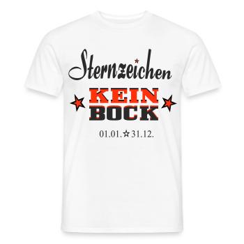Sternchen Kein Bock Jahreskalender - Männer T-Shirt - Weiß - Vorne - AI Model Male 178 dark (178cm)