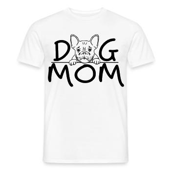Dog Mom | Cute Bulldog Line Art Design - Männer T-Shirt - Weiß - Vorne - AI Model Male 178 dark (178cm)