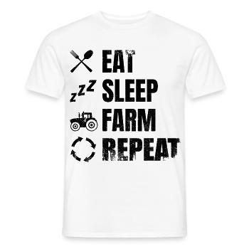 Landwirt Zeitplan - Männer T-Shirt - Weiß - Vorne - AI Model Male 178 dark (178cm)