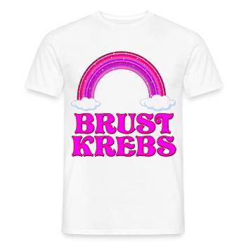 BRUSTKREBS REGENBOGEN - Männer T-Shirt - Weiß - Vorne - AI Model Male 178 dark (178cm)