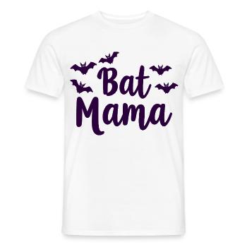 Bat Mama – Bat Mother Statement - Men's T-Shirt - white - Front - AI Model Male 178 dark (178cm)