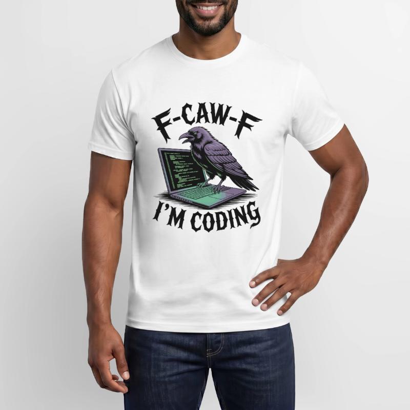 RabenCoder : Code Raven sur l’ordinateur portable T-shirt homme