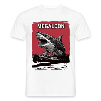 Megaldon Tiefsee Jäger Motiv - Männer T-Shirt - Weiß - Vorne - AI Model Male 178 dark (178cm)