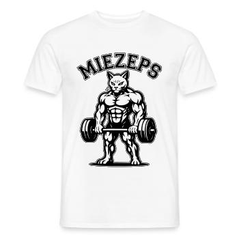 Kitty - Muscles endoloris - Chat - Dire - T-shirt homme - blanc - Devant - AI Model Male 178 dark (178cm)
