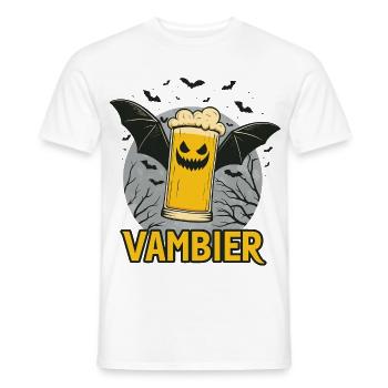 Vambier chauve-souris drôle de dicton - T-shirt homme - blanc - Devant - AI Model Male 178 dark (178cm)