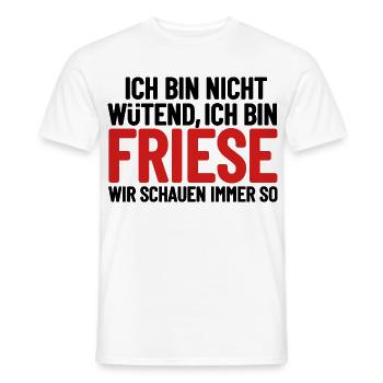 Ich bin nicht wütend - ich bin Friese - Männer T-Shirt - Weiß - Vorne - AI Model Male 178 dark (178cm)