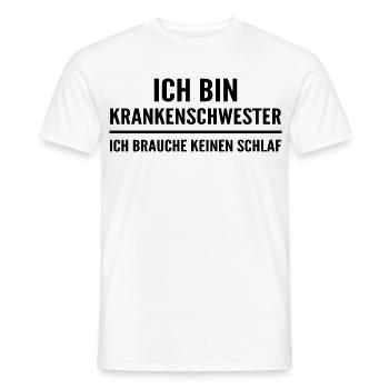 I'm a nurse, I don't need sleep - Men's T-Shirt - white - Front - AI Model Male 178 dark (178cm)