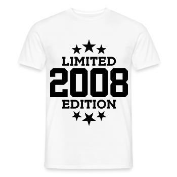 ÉDITION LIMITÉE 2008 18E ANNIVERSAIRE - T-shirt homme - blanc - Devant - AI Model Male 178 dark (178cm)