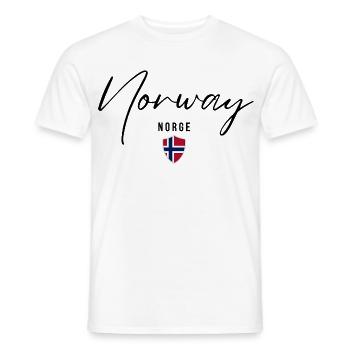 Elegant design Norway, Norwegian pride - Men's T-Shirt - white - Front - AI Model Male 178 dark (178cm)
