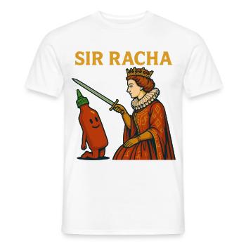 Sir Racha Mème drôle Chevalier Sauce Piquante Humour - T-shirt homme - blanc - Devant - AI Model Male 178 dark (178cm)