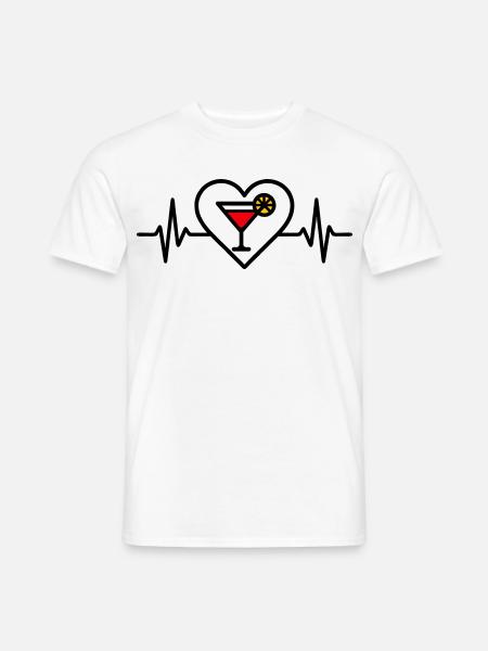Cocktail Heart Aperitif Drink - Men's T-Shirt - white