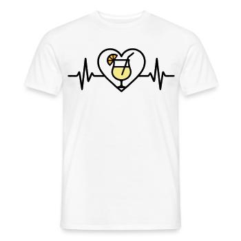 Piña Colada Cocktail Cœur Tropical - T-shirt homme - blanc - Devant - AI Model Male 178 dark (178cm)