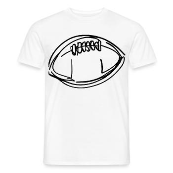 Football Ball Sketch - Men's T-Shirt - white - Front - AI Model Male 178 dark (178cm)