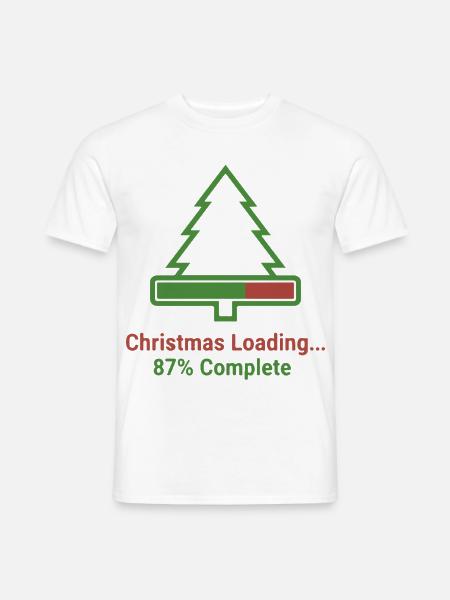 Weihnachten Loading Lustiges Design - Männer T-Shirt - Weiß