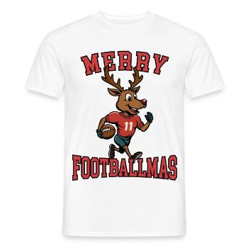 Frohe Footballmas - Männer T-Shirt - Weiß - Vorne - AI Model Male 178 dark (178cm)