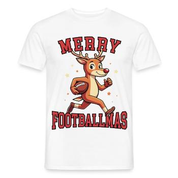 Frohe Footballmas - Männer T-Shirt - Weiß - Vorne - AI Model Male 178 dark (178cm)