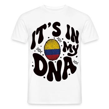ADN colombien Colombie Drapeau hispanique - T-shirt homme - blanc - Devant - AI Model Male 178 dark (178cm)