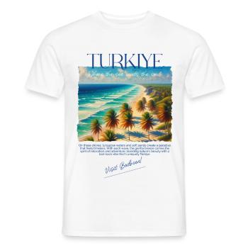 Türkei Bodrum Strand Urlaub Design – Visit Bodrum - Männer T-Shirt - Weiß - Vorne - AI Model Male 178 dark (178cm)