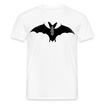 Halloween bat used look retro design gothic - Men's T-Shirt - white - Front - AI Model Male 178 dark (178cm)