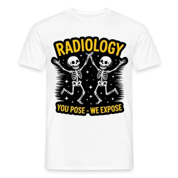 Radiologie Skelette Tanz "You Pose - We Expose" - Männer T-Shirt - Weiß - Vorne - AI Model Male 178 dark (178cm)