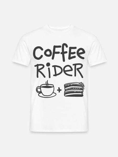 Coffee Rider Coffee Ride Radsport Kaffee Rennrad - Männer T-Shirt - Weiß