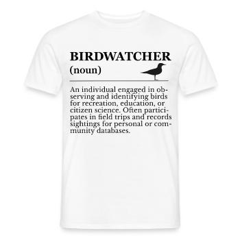 Birdwatcher Definition - Birdwatching - Men's T-Shirt - white - Front - AI Model Male 178 dark (178cm)