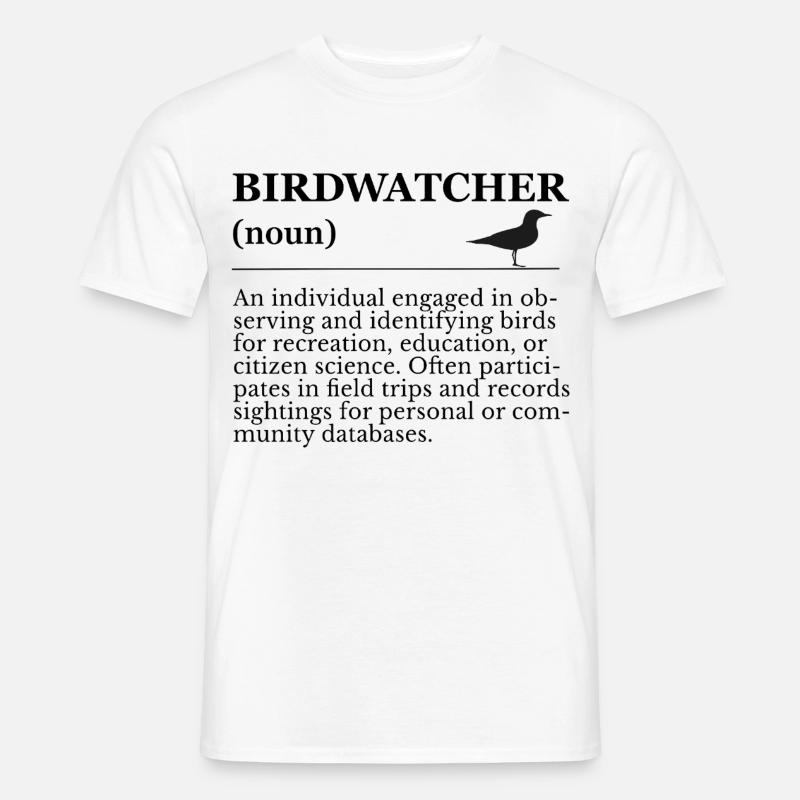 Birdwatcher Definition - Vogelbeobachtung - Männer T-Shirt - Weiß