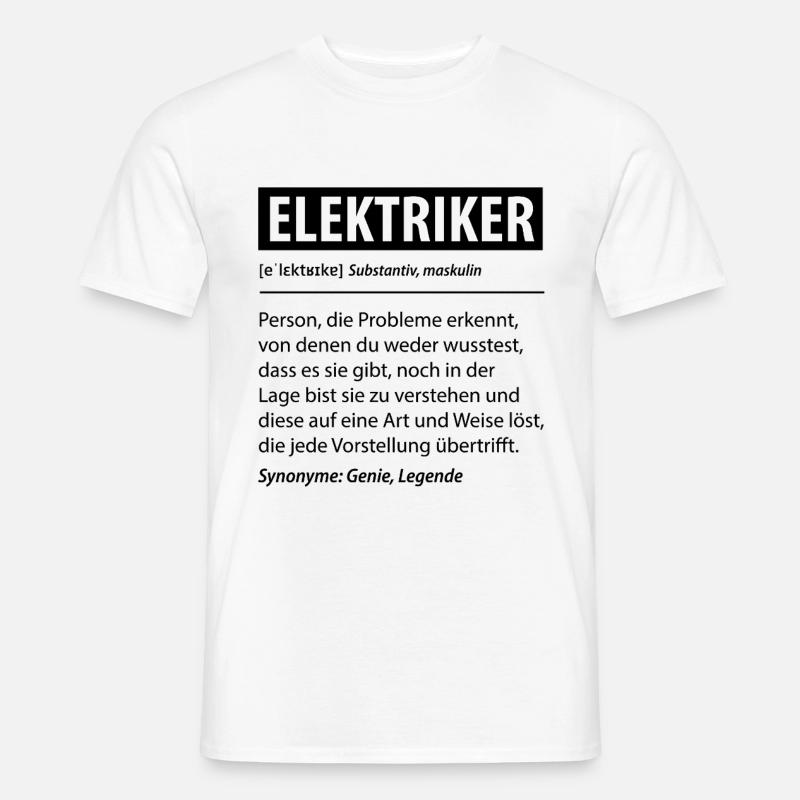 Elektriker Strom Experte Beruf Lustige Geschenk - Männer T-Shirt - Weiß