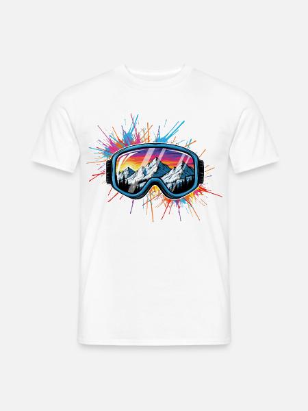 Skibrille Après Ski Party Crew Schnee Skifahren Ski - Männer T-Shirt - Weiß