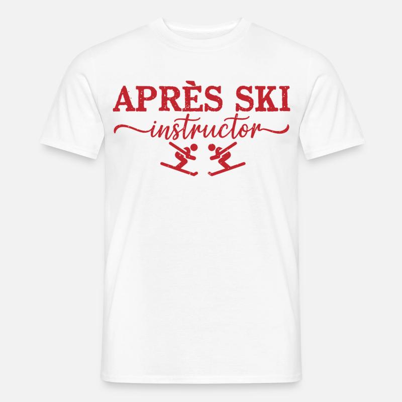 Après Ski Instructor Skilehrer - Männer T-Shirt - Weiß