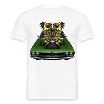BRASS BAND – Ton & Bild - Männer T-Shirt - Weiß - Vorne - AI Model Male 178 dark (178cm)