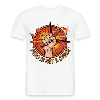 Pyro ist kein Verbrechen Feuerwerk - Männer T-Shirt - Weiß - Vorne - AI Model Male 178 dark (178cm)