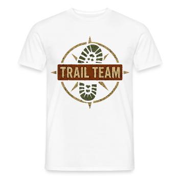 Trail Team Compass - Men's T-Shirt - white - Front - AI Model Male 178 dark (178cm)