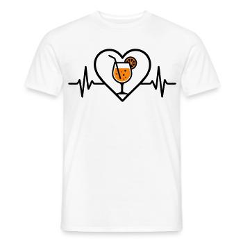 Spritz Herz Cocktail Orange Getränk Glas - Männer T-Shirt - Weiß - Vorne - AI Model Male 178 dark (178cm)