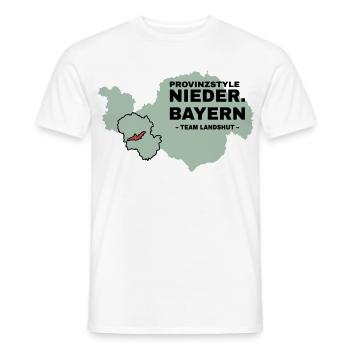 Lower Bavaria | LANDSHUT - Men's T-Shirt - white - Front - AI Model Male 178 dark (178cm)