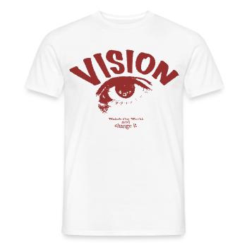 Vision Auge Streetwear - Männer T-Shirt - Weiß - Vorne - AI Model Male 178 dark (178cm)