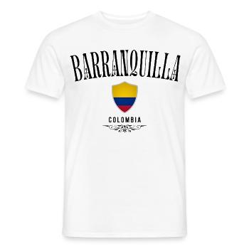 Souvenir Barranquilla, Barranquilla Kolumbien - Männer T-Shirt - Weiß - Vorne - AI Model Male 178 dark (178cm)